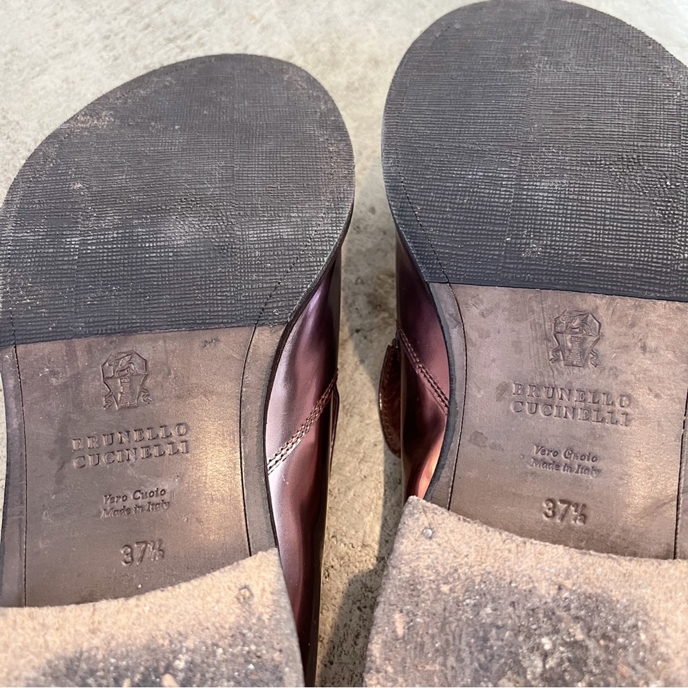 Brunello Cucinelli Metallic Patent Leather Loafers - Picture 10 of 10